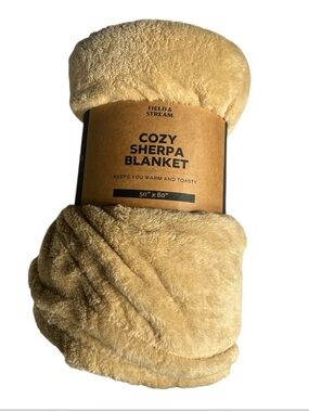 New Field & Stream Cozy Sherpa Blanket 50 X 60